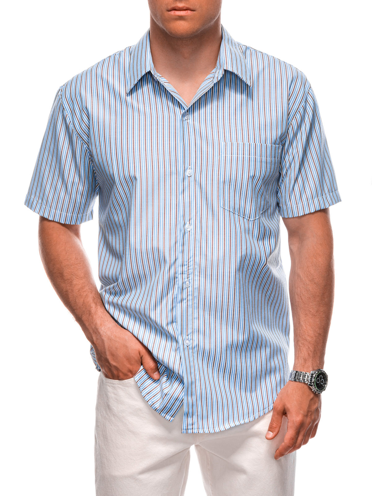 Edoti Men's shirt with short sleeves