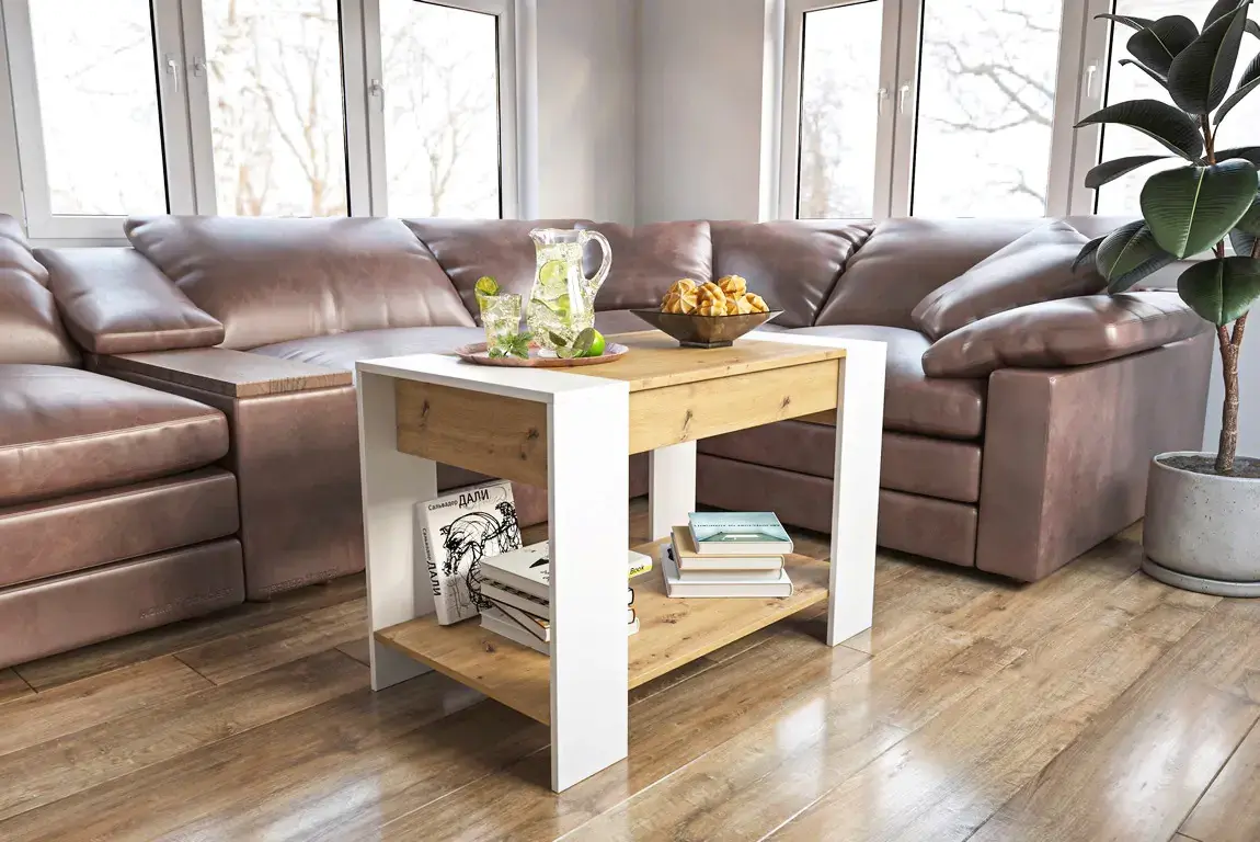 Casarredo Konferenční stolek RIO 2 dub artisan/bílá mat