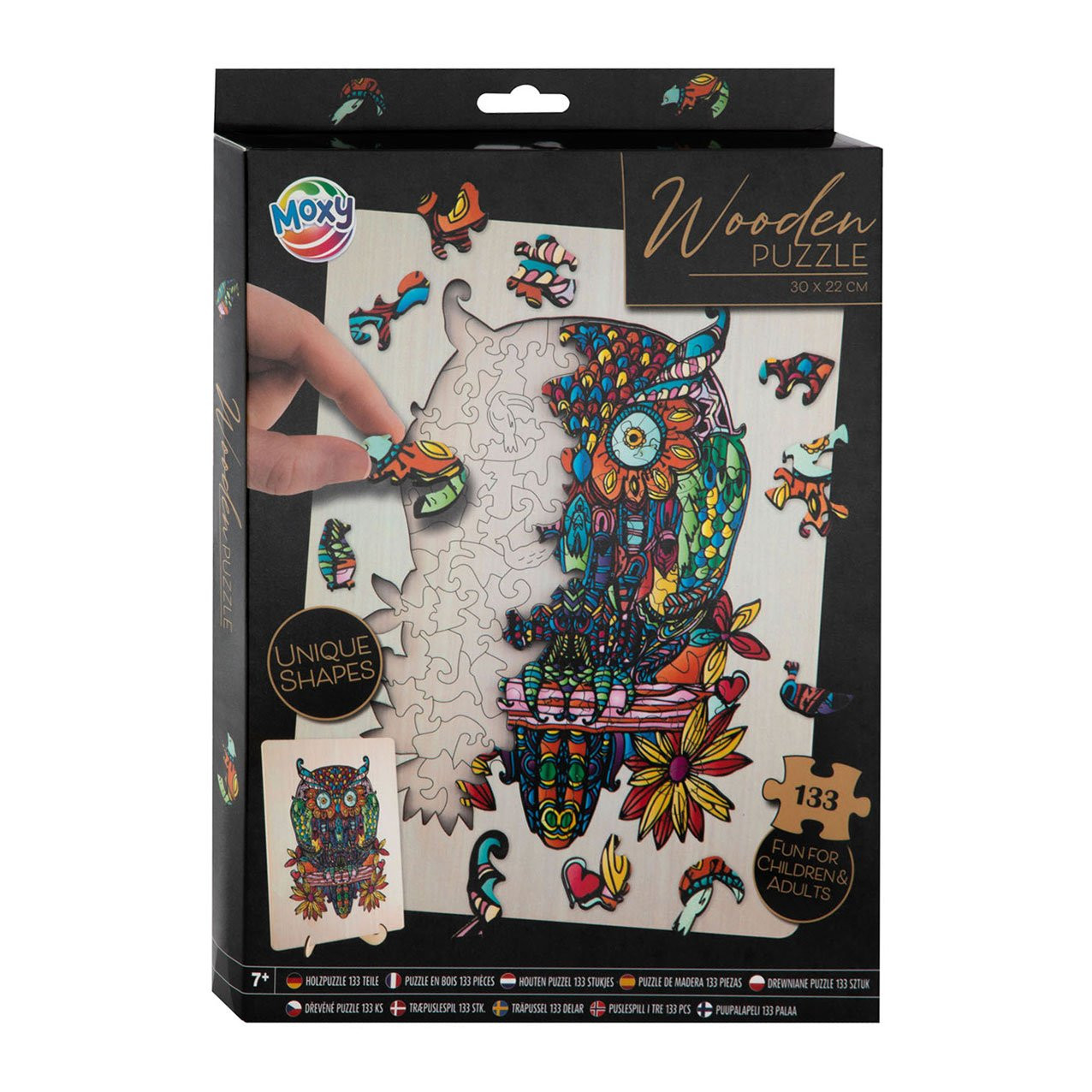 Dřevěné puzzle - Sova 132 dílků