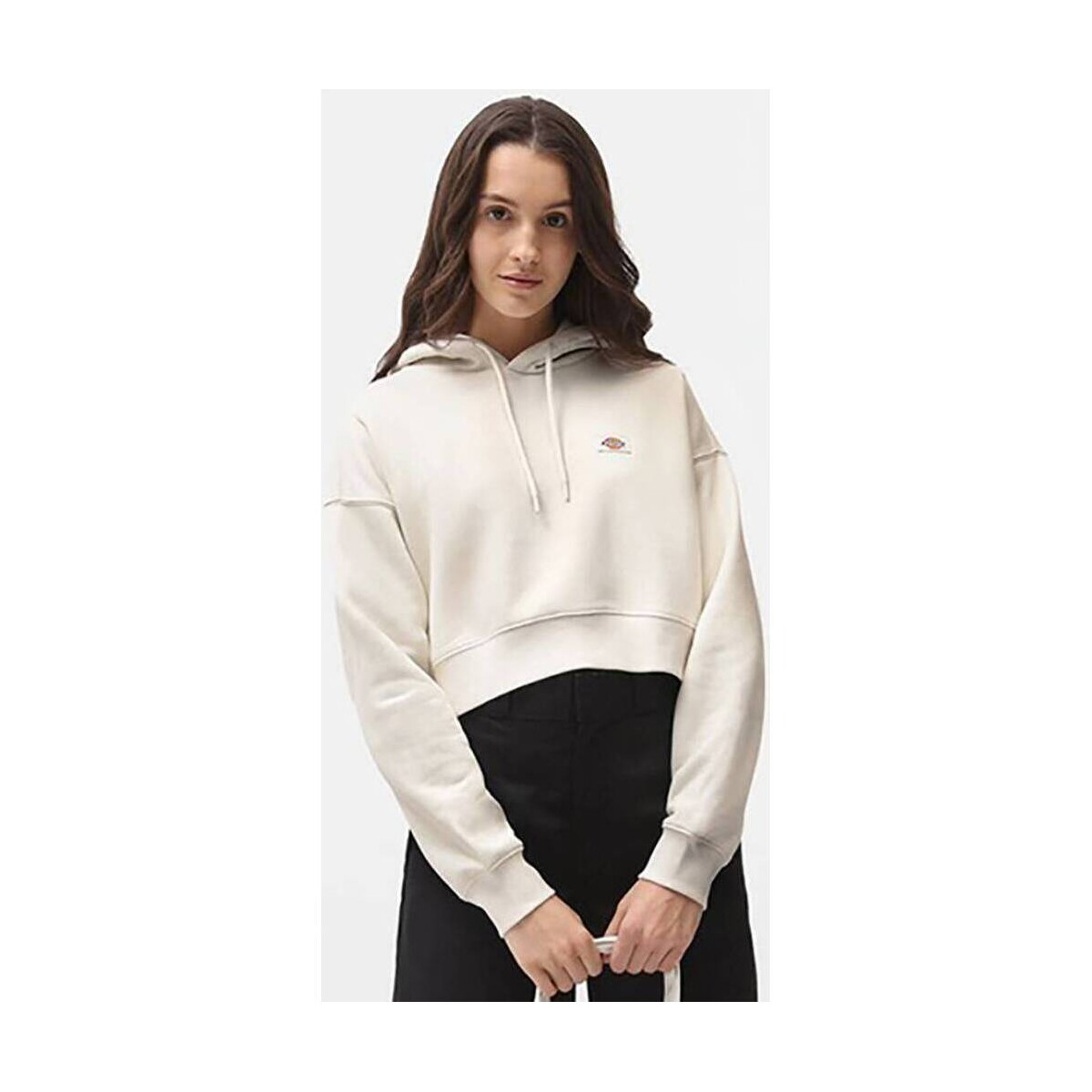 Dickies  OAKPORT CROPPED HOODIE  Bílá