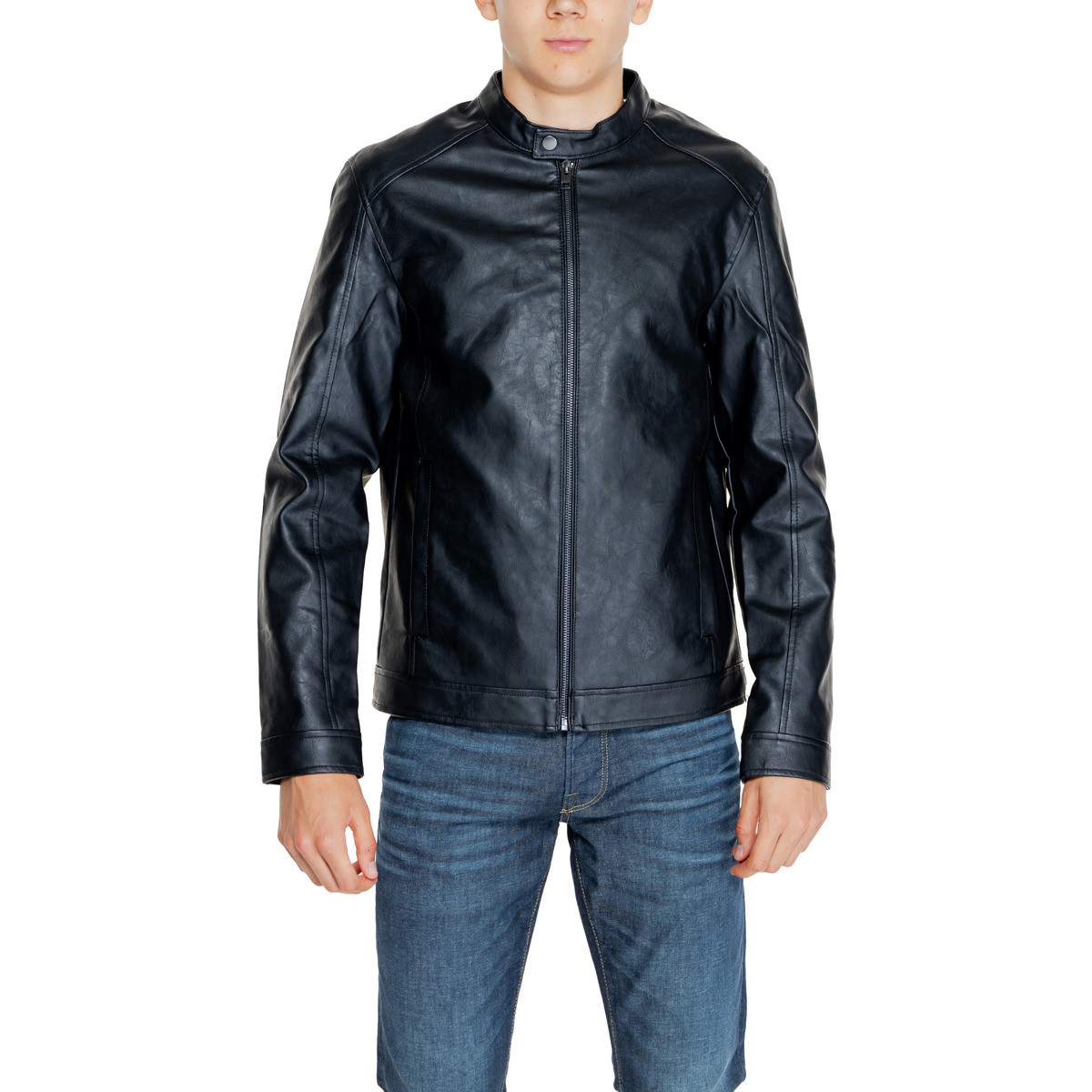 Jack & Jones  JJEDYLAN CLEAN PU JACKET NOOS 12261195  Černá
