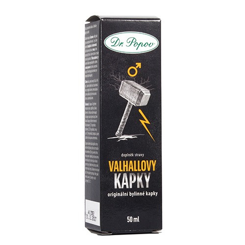 Valhallovy kapky, originální bylinné kapky, 50 ml Dr. Popov