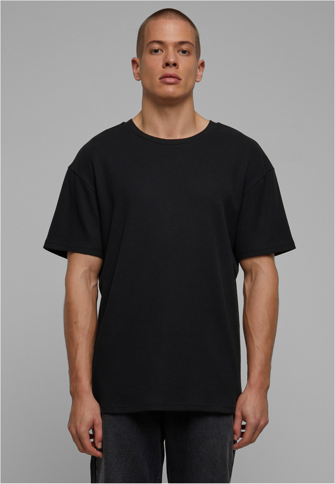 Waffle Tee - black 3XL