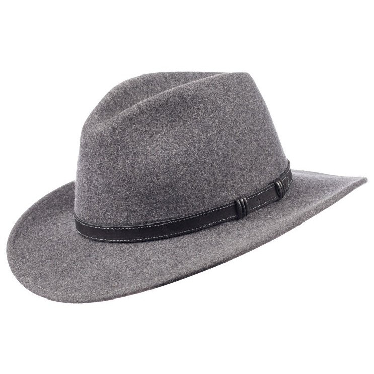 Klobouk australský vlněný Scippis Stamford - šedý, XL