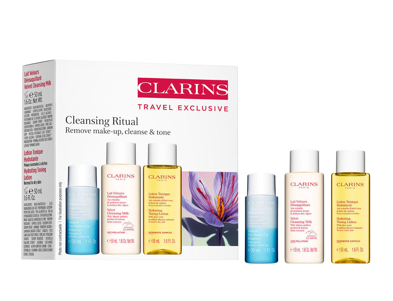 Clarins Dárková sada čisticí pleťové péče Clensing Ritual (Remove Make-up, Cleanse & Tone)