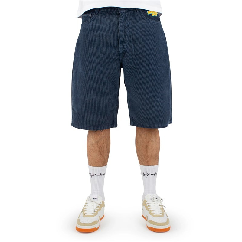 kraťasy HOMEBOY - x-tra Baggy Cord Shorts Navy (NAVY-13) velikost: 31