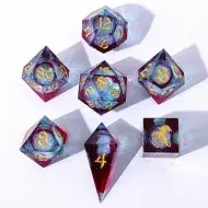 HYMGHO Sharp Edge Liquid Core RPG Dice Set - Elemental Mana