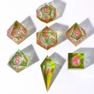 HYMGHO Sharp Edge Liquid Core RPG Dice Set - Mystic Meadow