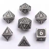 HYMGHO Mini Behemoth Ancient Silver Metal Dice Set