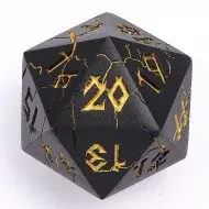 HYMGHO Barbarian 35mm Metal D20 Spin Down - Matt Black