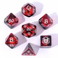 HYMGHO Wyrmforged Rollers Rounded Edge Resin Dragon's Eye Dice Set - Red