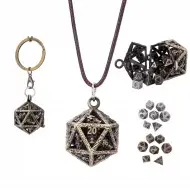 HYMGHO Grimskull's D20 Locket Gift Set - Ancient Gold