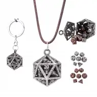 HYMGHO Grimskull's D20 Locket Gift Set - Ancient Silver