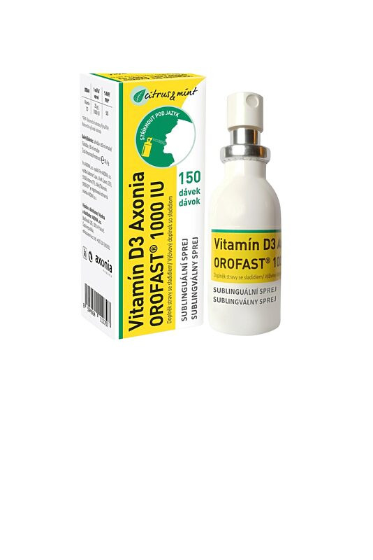 Vitamín D3 Axonia OROFAST 1000 IU | sublinguální sprej