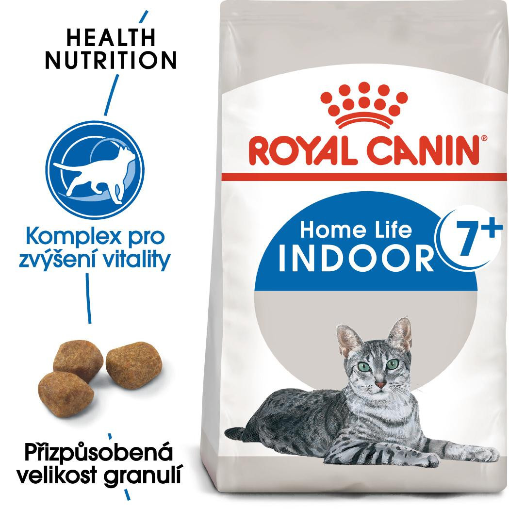 Royal Canin cat INDOOR + 7 - granule pro stárnoucí kočky žijící uvnitř - 1,5kg