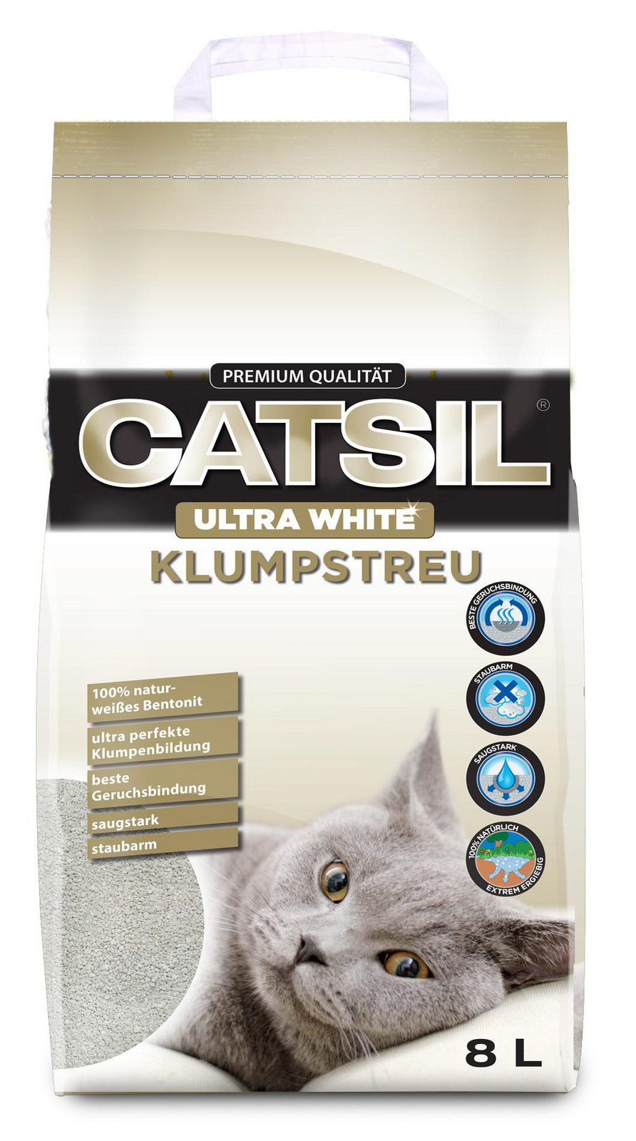 Podestýlka   CATSIL ultra white - 2 x 8l