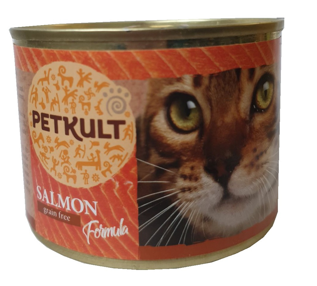 Petkult cat konzerva LOSOS - 185g (10 + 2 gratis)