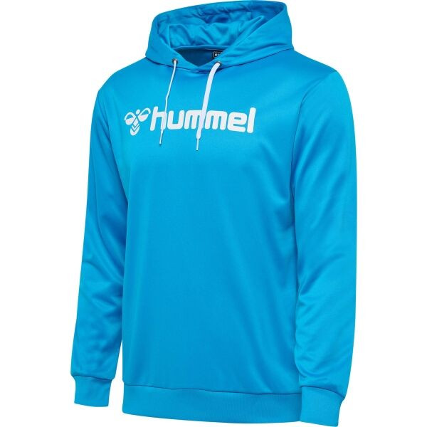 Hummel LOGO HOODIE Pánská mikina, světle modrá, velikost