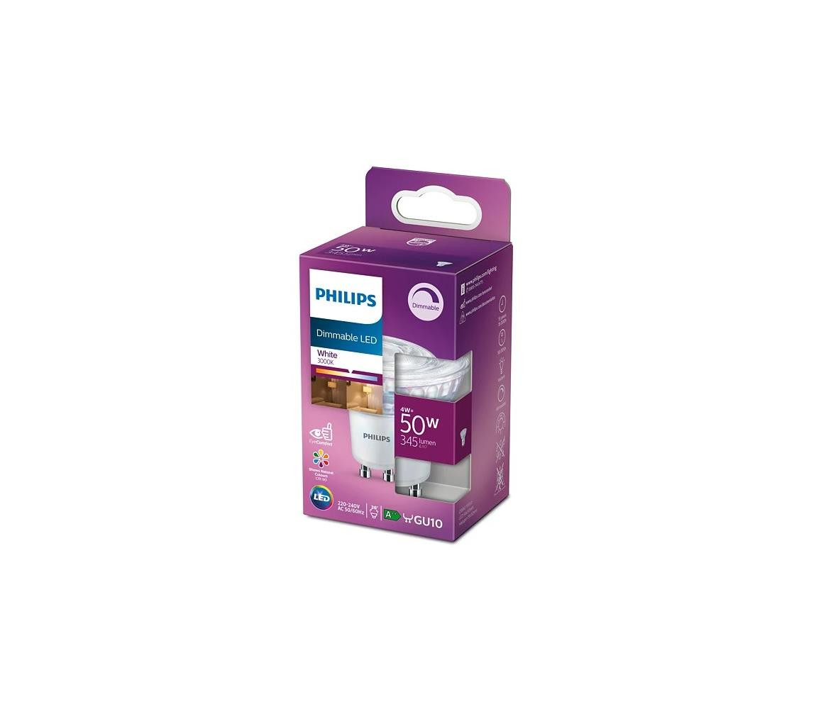 Philips LED Stmívatelná žárovka Philips PAR16 GU10/4W/230V 3000K CRI 90