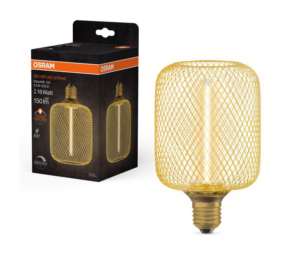 Osram LED Stmívatelná žárovka DECOR FILAMENT E27/3,5W/230V 1800K zlatá - Osram