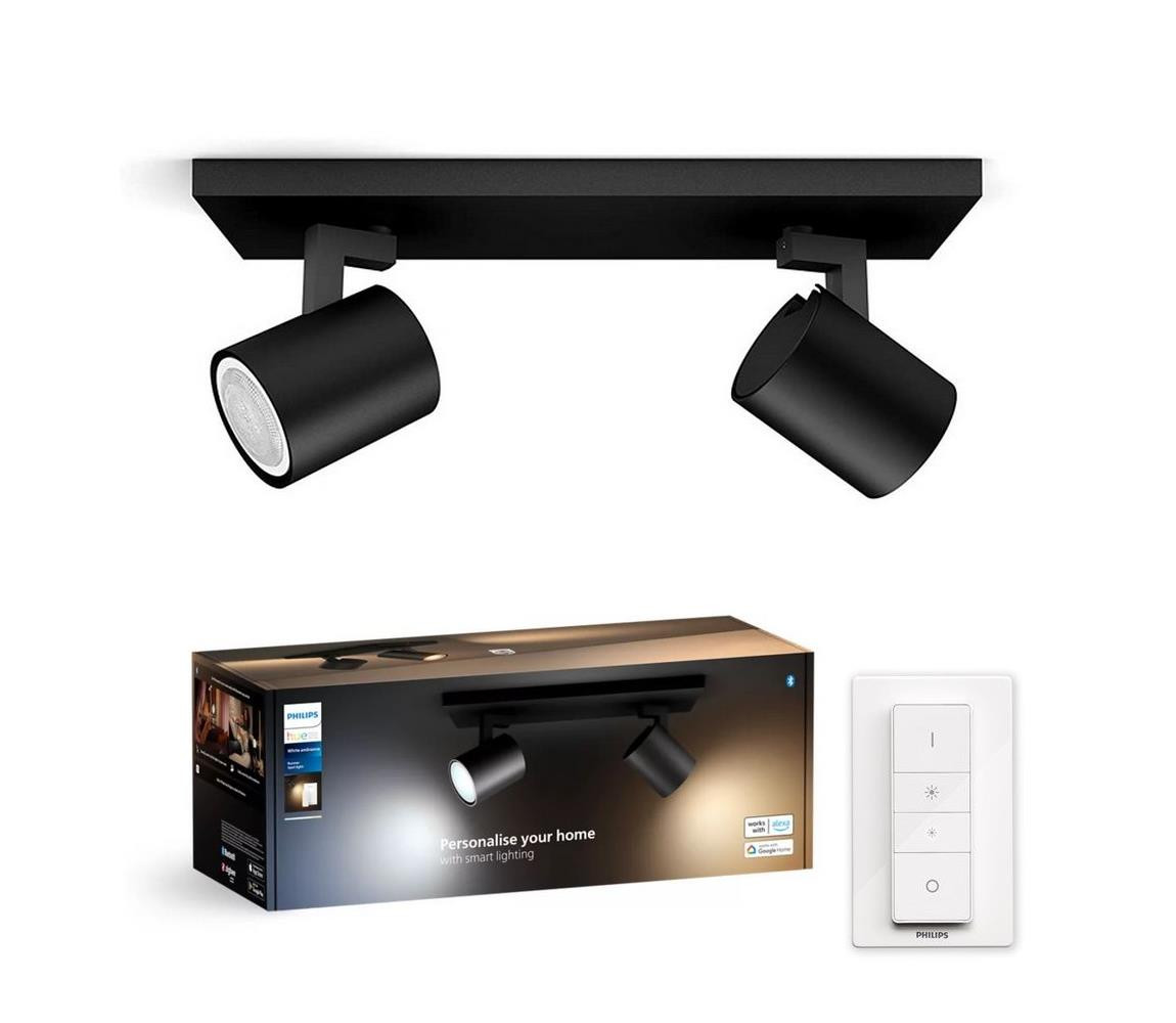 Philips Philips - LED Stmívatelné bodové svítidlo Hue RUNNER 2xGU10/4,2W/230V + DO černá