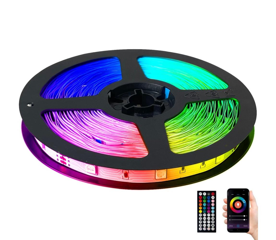 LED RGB Stmívatelný pásek LED/14W/230V 10 m + dálkové ovládání