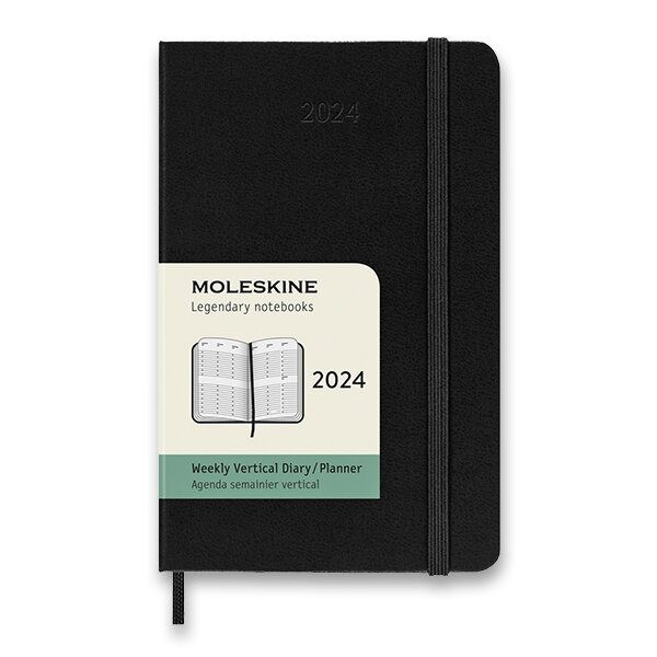 Diář Moleskine 2024 ČERNÝ - týdenní - tvrdé desky - S 1206/5723214