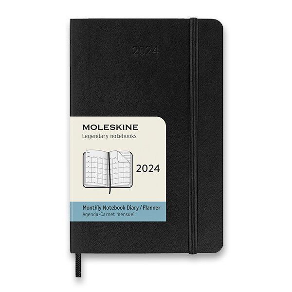 Diář Moleskine 2024 ČERNÝ - měsíční - měkké desky - S 1206/5726014