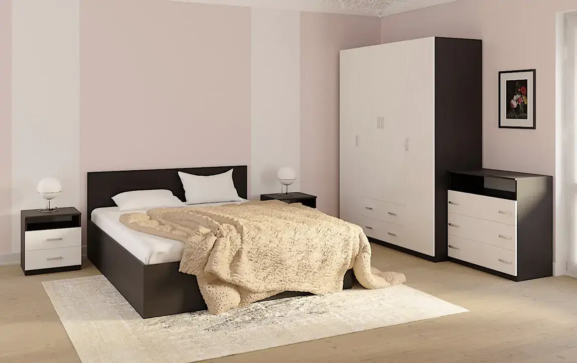 Casarredo Sestava do ložnice SANTOS wenge/bílá