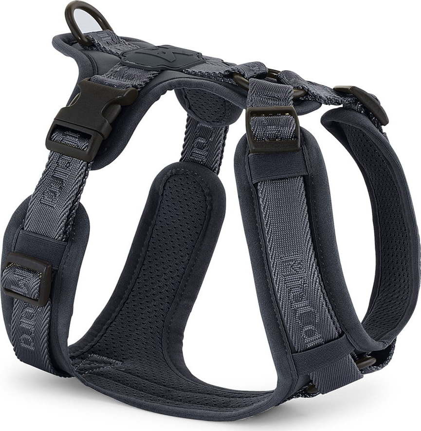 Tmavě šedý postroj velikost XS délka 25 cm Modena Asphalt XS – MiaCara