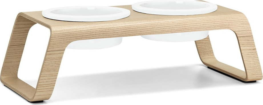 Set misek s podstavcem pro psa Desco Ash Natural M – MiaCara