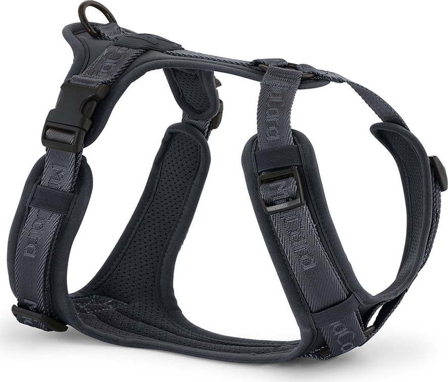 Tmavě šedý postroj velikost S délka 30 cm Modena Asphalt S – MiaCara