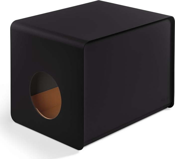 Černý kočičí záchod 41x54,5 cm Sito Black – MiaCara