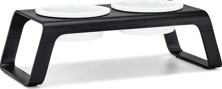 Set misek s podstavcem pro psa Desco Ash Black Stained S – MiaCara