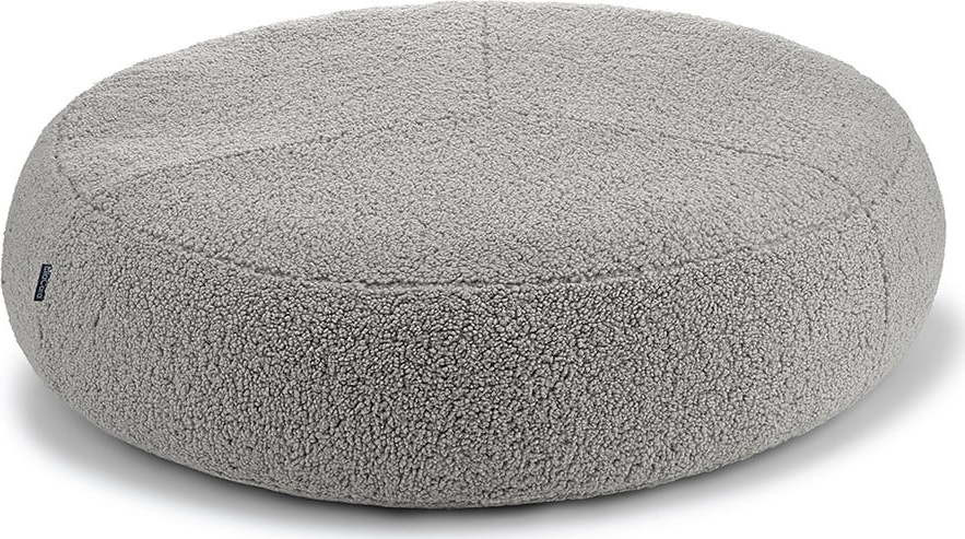 Šedý pelíšek pro psa z materiálu bouclé ø 70 cm Senso Pouffe Pebble S/M – MiaCara