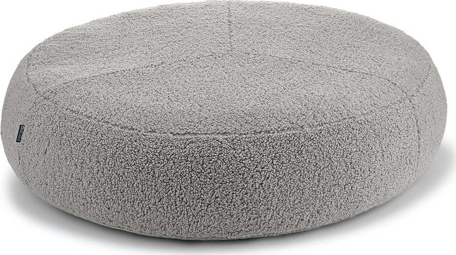 Šedý pelíšek pro psa z materiálu bouclé ø 90 cm Senso Pouffe Pebble M/L – MiaCara