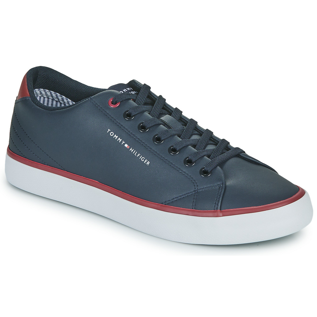 Tommy Hilfiger  TH HI VULC CORE LOW LEATHER  Modrá