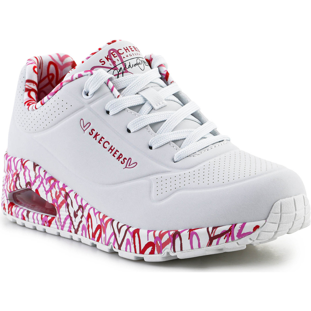 Skechers  UNO-LOVING LOVE 155506-WRPK  Bílá