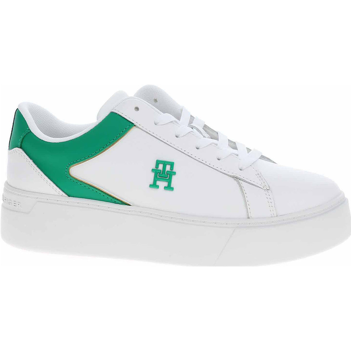Tommy Hilfiger  Dámská obuv  FW0FW07910 0K4 white-olympic green  Bílá