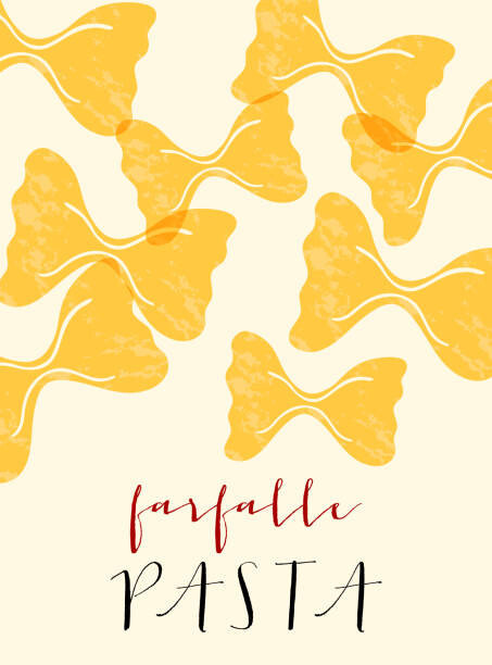 Alina Beketova Ilustrace Farfalle Italian pasta. Farfalle poster illustration., Alina Beketova, 30x40 cm