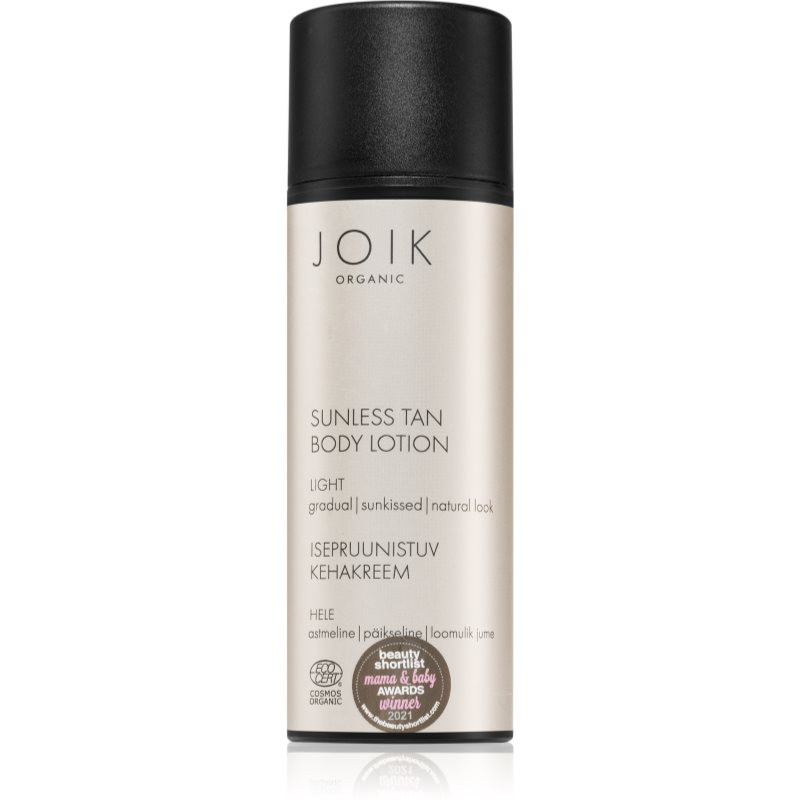 JOIK Organic Sunless Tan Light samoopalovací tělové mléko 150 ml