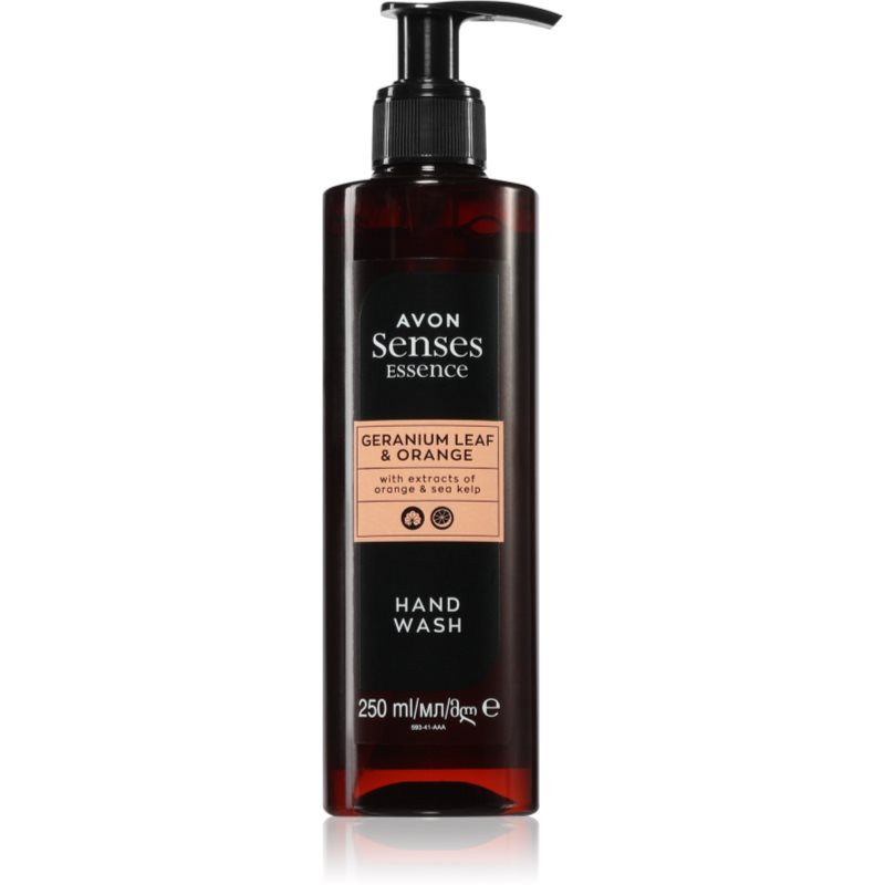 Avon Senses Essence Geranium Leaf & Orange osvěžující tekuté mýdlo s hydratačním účinkem 250 ml