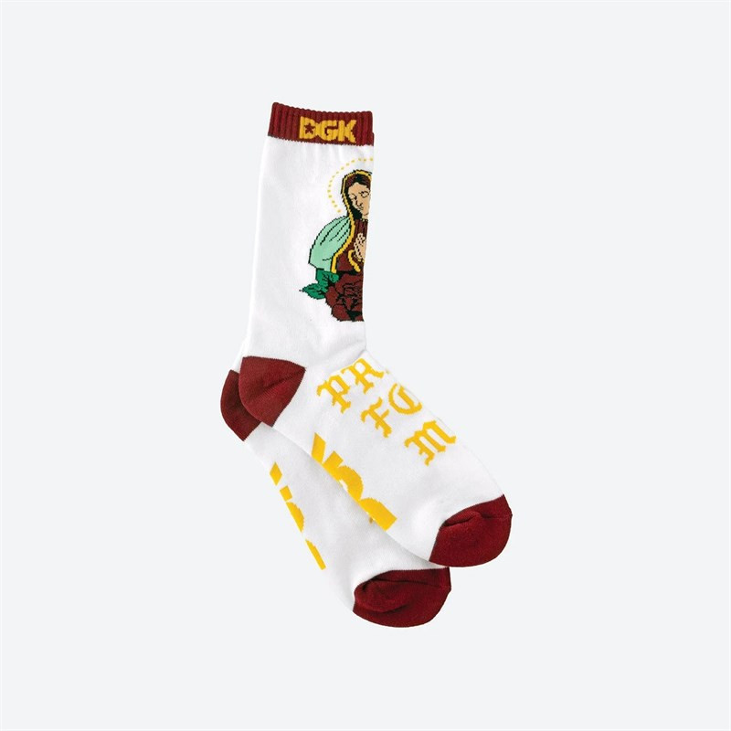 ponožky DGK - Santa Maria Sock White (WHITE)