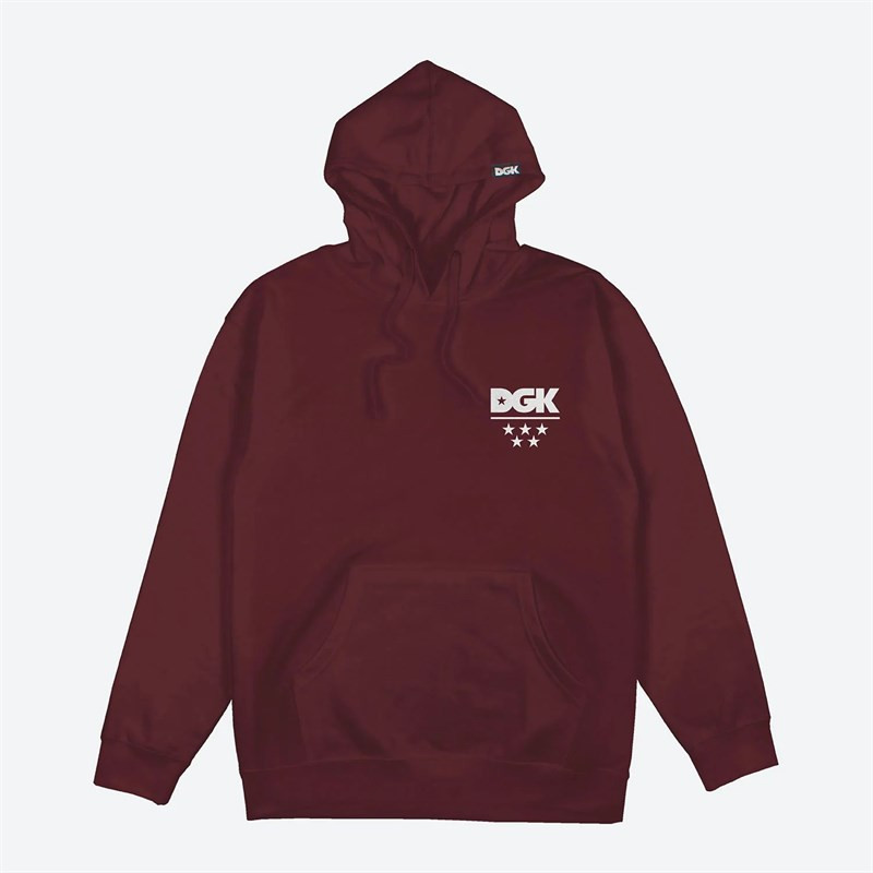 mikina DGK - All Star Mini Logo Hooded Fleece Maroon (MAROON)