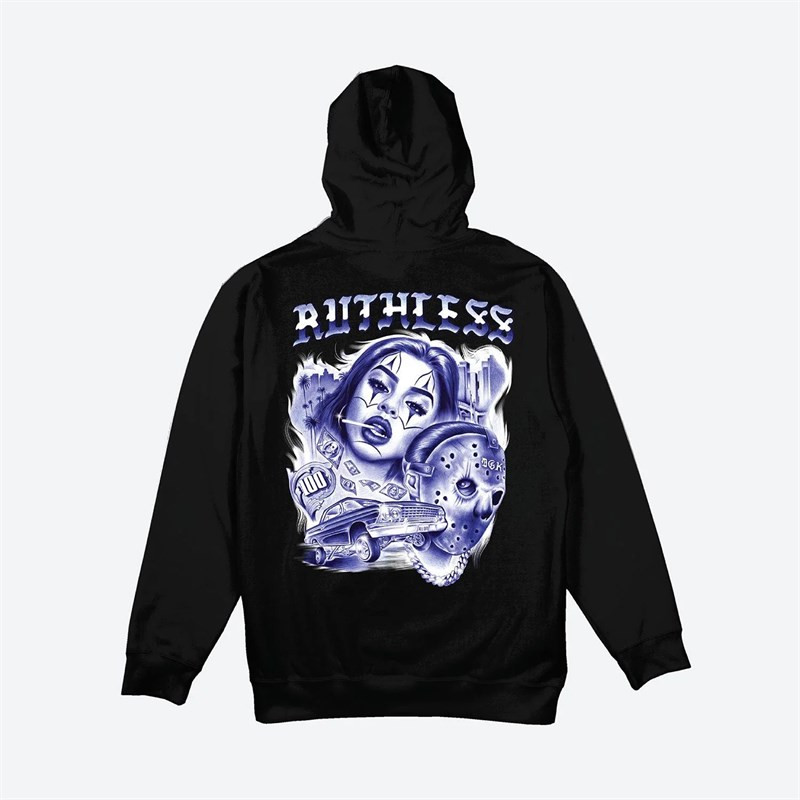 mikina DGK - Avenue Hooded Fleece Black (BLACK) velikost: L