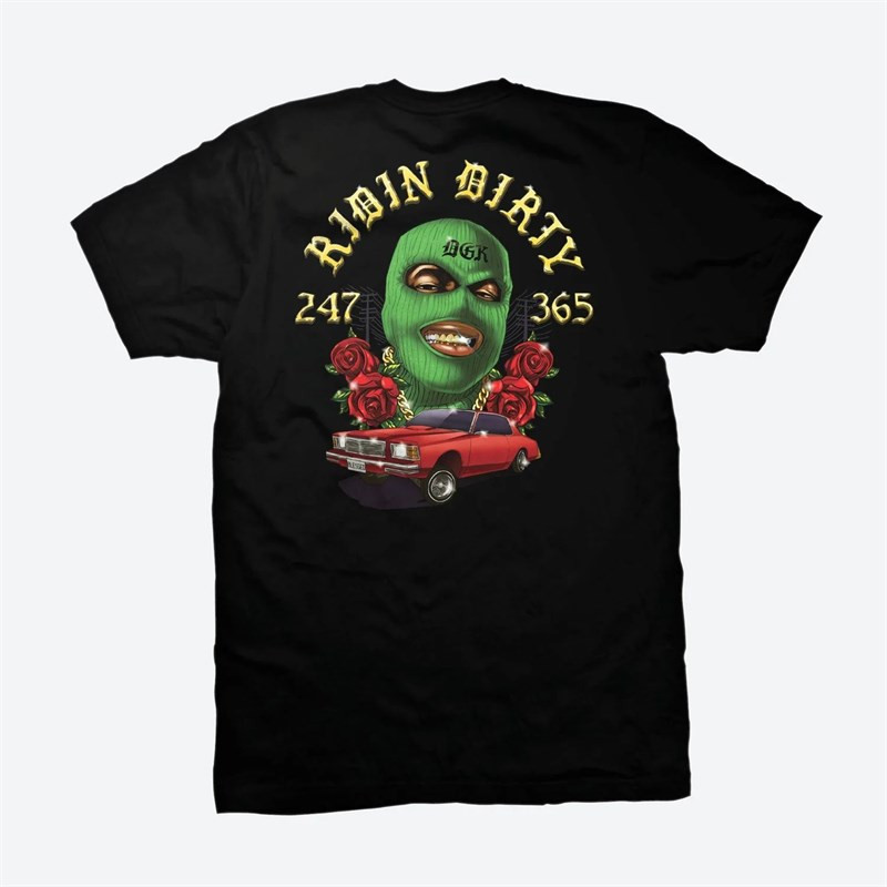 triko DGK - Ridin Dirty Tee Black (BLACK)