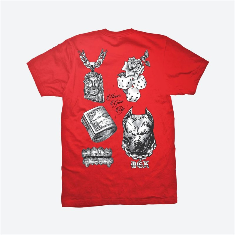 triko DGK - Effects Tee Red (RED) velikost: L