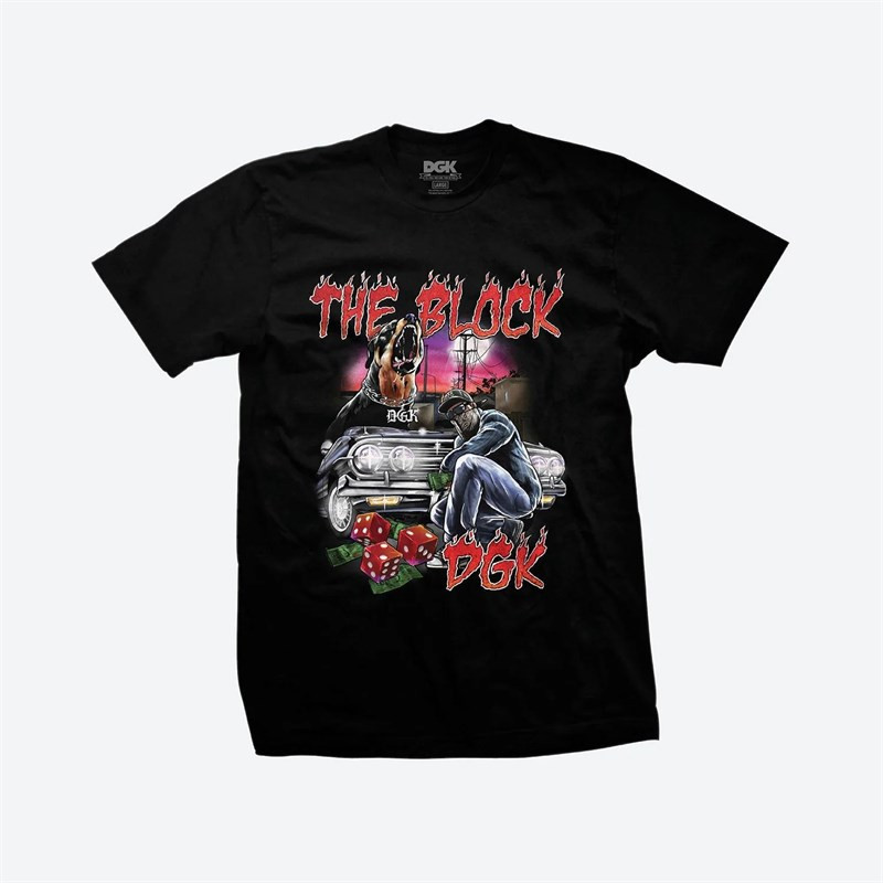 triko DGK - The Block Tee Black (BLACK)