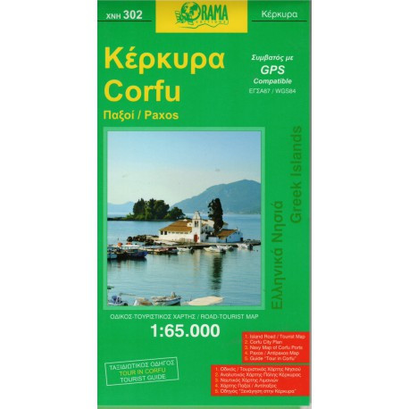 ORAMA 302 Corfu/Korfu 1:65 000 turistická mapa