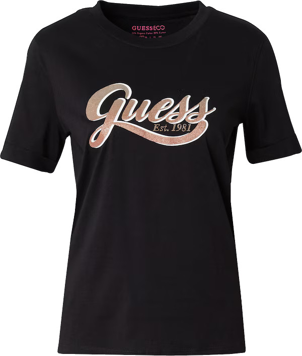 Guess Dámské triko Regular Fit W4YI09JA914-JBLK M